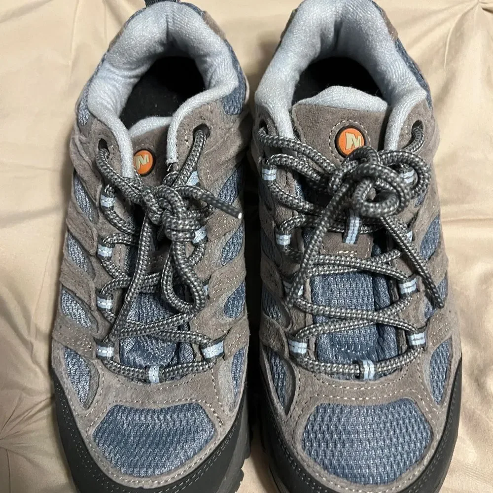 Gray and Blue Hiking Shoes